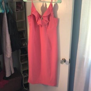 Bardot Pink midi dress with slit